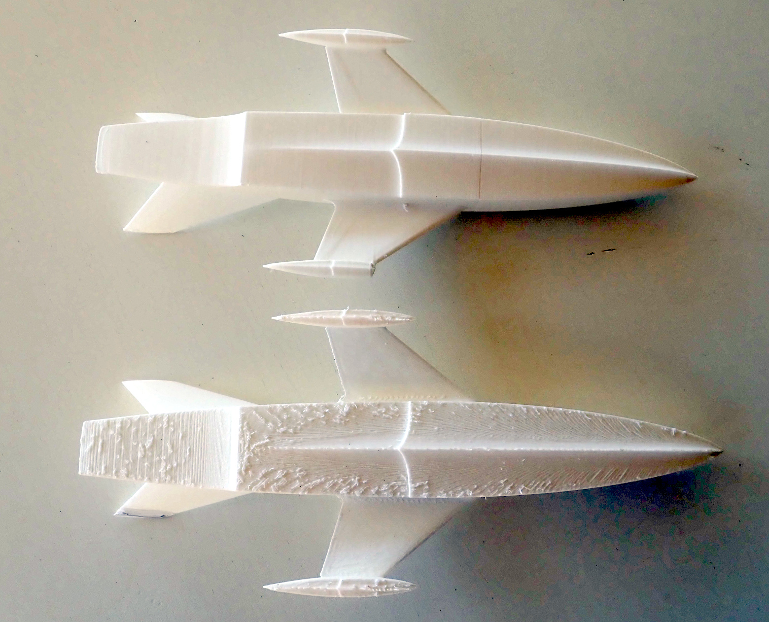 Changing the print orientation improves the finish